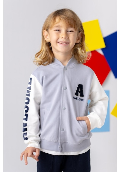 Zeyland Unisex Çocuk Kolej Ceket Gri Melanj