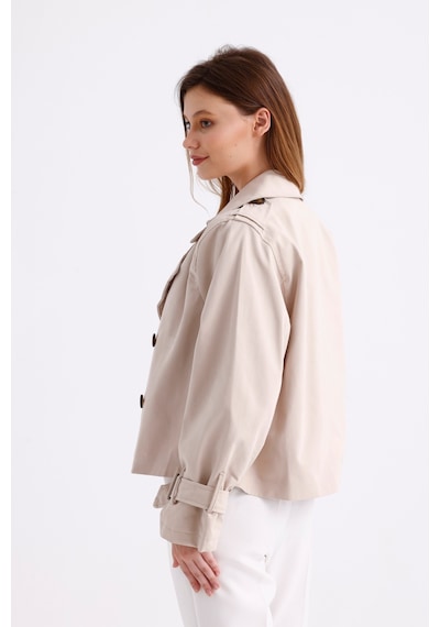 Pastelastore %100 Pamuk Gabardin Astarlı Oversize Geniş Kalıp Kadın Crop Kısa Trençkot 1122 Taş Rengi Taş Pastelastore %100 Pamuk Gabardin Astarlı Oversize Geniş Kalıp Kadın Crop Kısa Trençkot 1122 Taş Rengi Taş