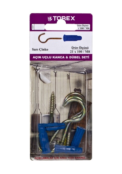 Kanca Ve Dübel Seti Açık Uçlu M8 21x100 - 764032158 Diğer