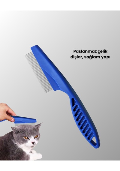Kedi, Köpek Ve Küçük Hayvanlar İçin 4 Parça Ergonomik Tarak Takım