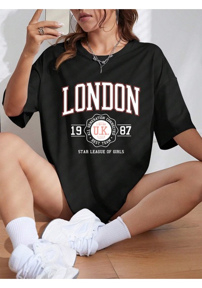 Noıssey Urban Pop Graphic Kadın Tişört Koleksiyonukod 5149 Siyah