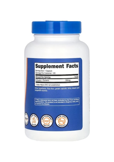 Nutricost N-acetyl L-tyrosine 350 Mg 120 Capsules
