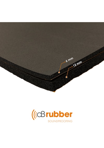 Dbrubber Teker Davlumbaz Oto Ses Yalıtımı Firex Sünger Db Rubber 6Mm 50 X 40Cm