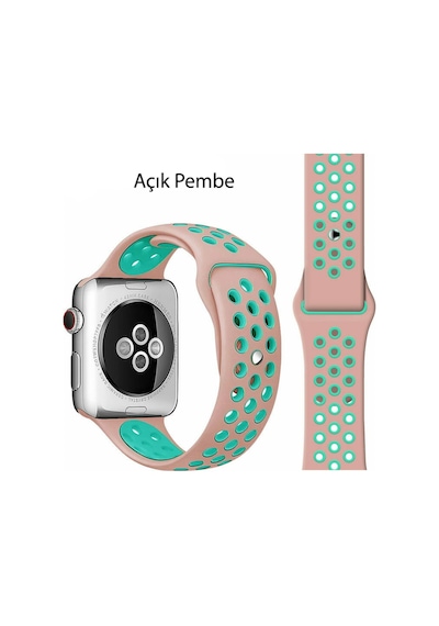 Apple Uyumlu  Watch 1 2 3 4 5 6 7 38 MM 40 MM 41 MM Spor Silikon Tme Kordon