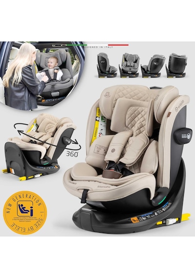 Elele Ritornofix 360 Dönen I-size Oto Koltuğu İsofix 40-150 Cm 0-36 Kg Bej