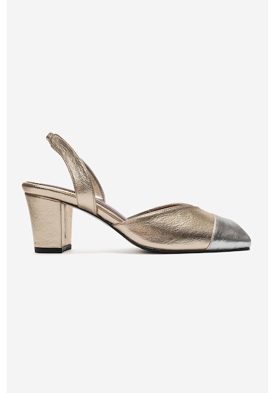 Luvi Shoes Maruelle Altın Gümüş Kadın Topuklu Ayakkabı