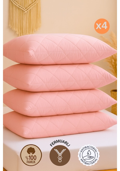 Formeya Alez Pudra %100 Pamuk Yastık Koruyucu Alez 4 Adet 50X70