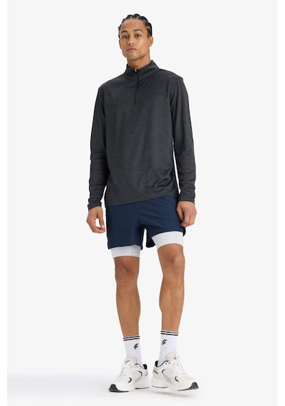 Defacto Defactofit Slim Fit Dar Kesim Sporcu Kısa Paça Şort E9365ax25aunv253 Lacivert