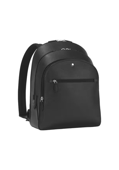 Montblanc Sartorial Deri Orta Boy 3 Bölmeli Sırt Çantası 198587 Siyah