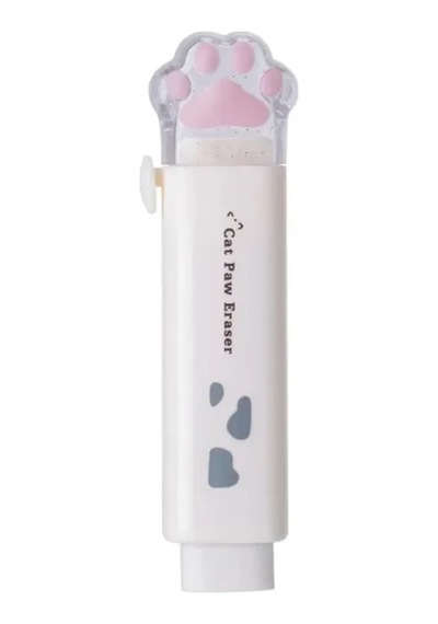 Pati Silgi Pvc Kırtasiye Hediyelik Gift Kedi Pençe Beyaz Kurşun