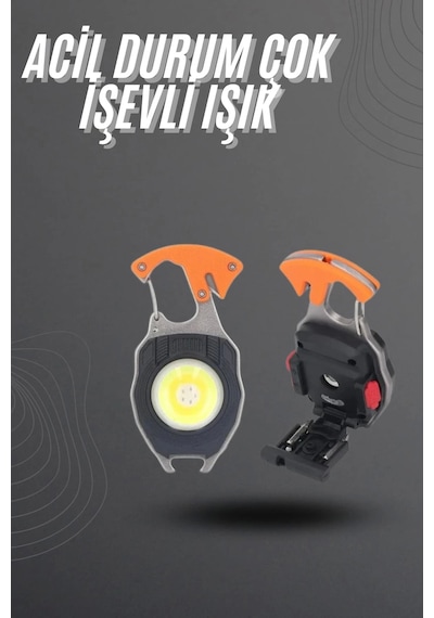 El Feneri Led Anahtarlık Çok Fonksiyonlu Mini Çakmak Özellikli Çok Renkli