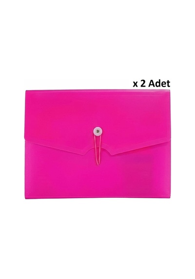 Bigpoint Körüklü Dosya 13 Cepli Lastikli A4 Pembe X 2 Adet Diğer