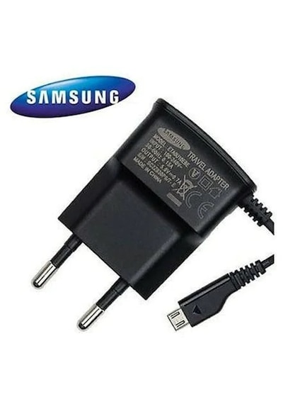 Samsung Şarj Aleti Cihazı Kendinden Kablolu Micro Usb Senalstore - Siyah