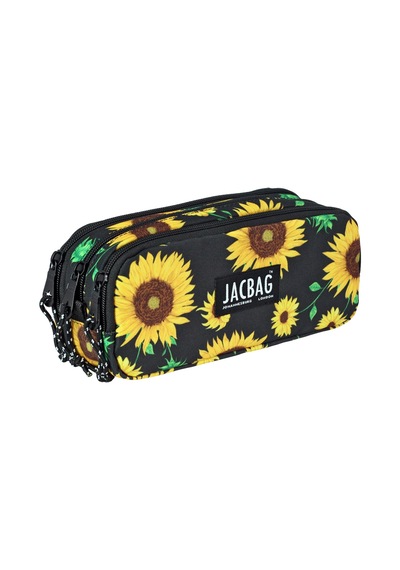 Jacbag Trıple Pouch-üç Bölmeli Kalem Kutusu Triple Pouch-ayçiçeği renkli
