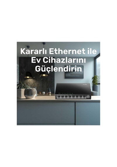 Fs108 8port 10/100mbps Duvar Montajlı Metal Masaüstü Switch