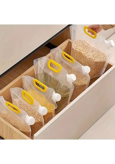 4 Adet 10 Litre Katlanabilir Su Çantası - Su Çantası Piknik Çantası Bakliyat Kabı Kamp Sürahisi