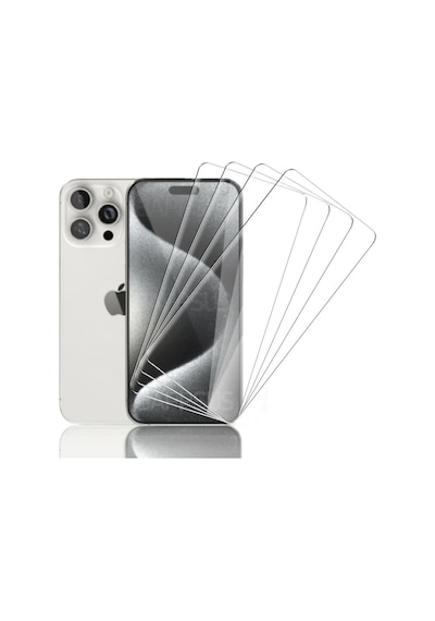 Tonex Apple iPhone 15 Pro Uyumlu 2 Adet Temperli Cam 9h Sertlik 2.5d Ek