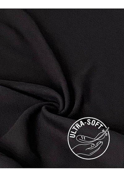 Alya Underwear Kaşkorse Tam Boğazlı Body Sweatshirt, Fitilli Kumaş, Likralı, Gül Kurusu SIYAH
