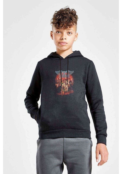 Tshirthane Aerosmith Metal Rocl Müzik Baskılı Unisex Çocuk Kapüşonlu Sweat