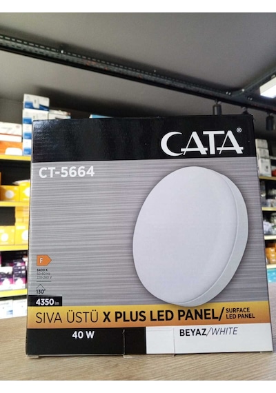 Cata Ct-5664 40 Watt Sıva Üstü Yuvarlak Xplus Led Panel Beyaz Işık Cata