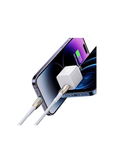 Baseus Glimmer Series 20w 100 Cm Type-c To Lightning Şarj Kablosu Beyaz