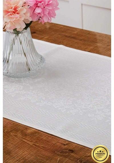 Lola Jakar Polyester Kumaş Krem Runner 45x150 Cm 1412 Krem