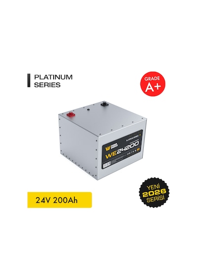 Werer Energy 24V 200Ah LiFePO4 Platinum Series Bluetooth'lu Lityum Demir Fosfat Akü - Batarya