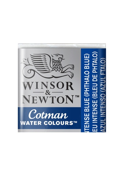Winsor & Newton Cotman Yarım Tablet Suluboya Intense Blue Phthalo Blue 327 Karışık