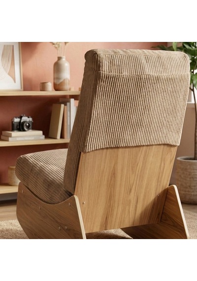 Comfort Sallanır Koltuk Tv Koltuğu Sallanan Berjer Sandalye Sütlü Kahverengi