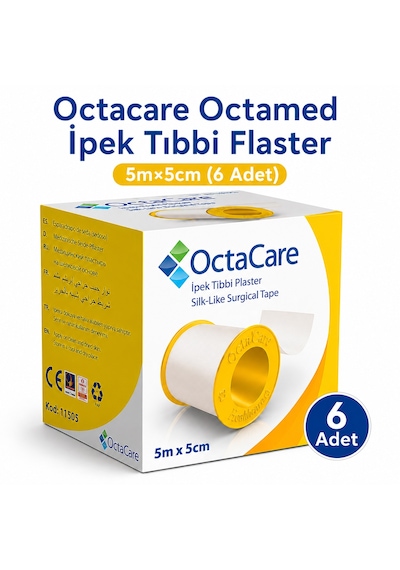 Octacare Octamed İpek Flaster 5m 5cm 6 Adet