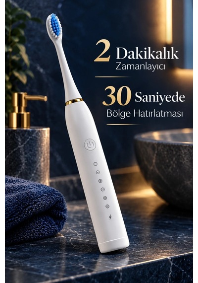 Lb Beyaz Elektrikli Diş Fırçası 3 Yedek Başlıklı