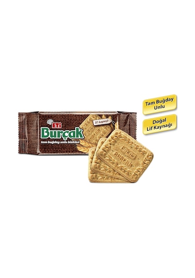 Eti Burçak Tam Buğday Unlu Bisküvi 24 x 131 G