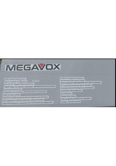 Megavox Mgx-1662 Motorlu 7" Androıd Indash Teyp
