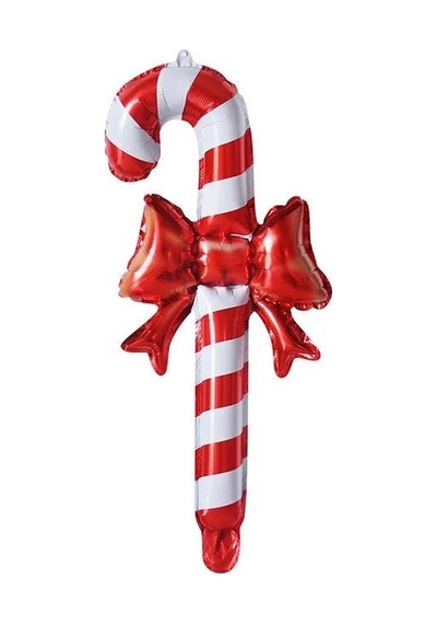 Kurdeleli Baston Şeker Folyo Balon 57x29,5 Cm