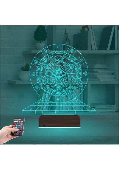 Luvivia Zaman Kapısı Mistik Astroloji 3d Lamba - Masa Gece Lambası Şeffaf