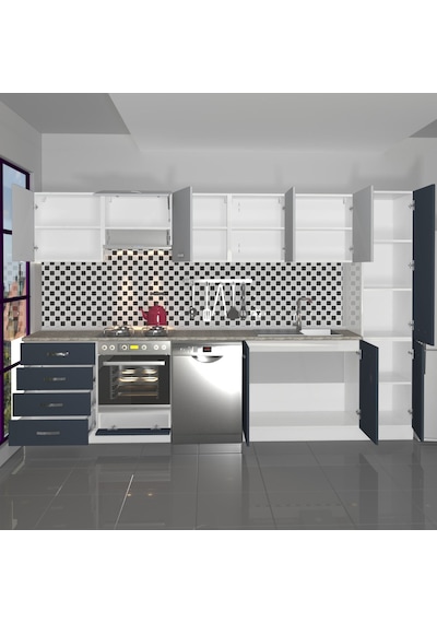 Decoraktiv Elite 325q Ankastre Fırın Modüllü Mdf Hazır Mutfak Dolabı - Tezgah Dahil - Antrasit - Buz Gri Diğer Decoraktiv Elite 325q Ankastre Fırın Modüllü Mdf Hazır Mutfak Dolabı - Tezgah Dahil - Antrasit - Buz Gri Diğer