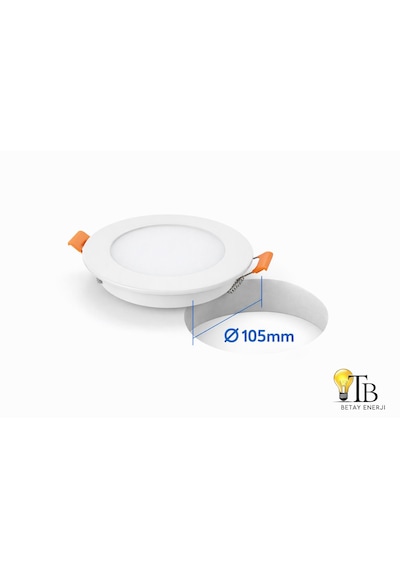 Venso Slim Led Panel 6w Yuvarlak Sıva Altı Beyaz Kasa Beyaz Işık Beyaz