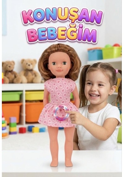 Alya Türkçe Konuşan Etkileşimli Eğitici Oyuncak Bebek 40 Cm Kafası Ve Kolları Et Bebek 46044881