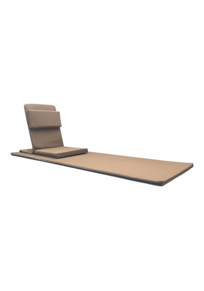 Backjack Meditasyon Sandalyesi Destekli Yer Minderi + 60x180 Kumaş Mat - Backjack 3xl Mat+backjack İkili Set Açık Kahverengi