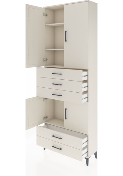 Arges Dolap 4 Raflı 5 Çekmeceli 4 Kapaklı 88x30x243 Aytaşı-ay... Aytaşı