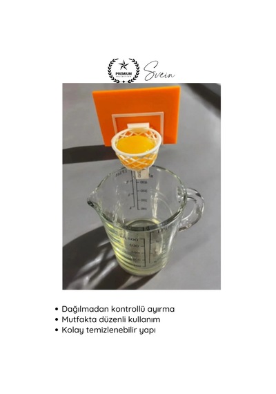 Yumurta Basket Potası Şeklinde Yumurta Ayırıcı Aparat Pratik Sarı Ve Beyaz Ayırma Aparatı Kolay Çok Renkli