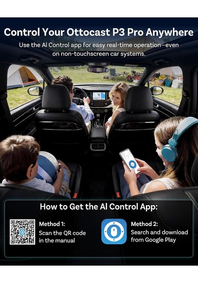 Ottocast P3 Pro Aı Kutusu Android 13 Ottodrive 3.0, Kablosuz Carplay Ve Android Auto, Aı Ses Asistanı, Bulut Sım, Böl