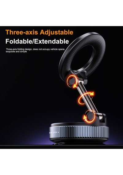 Dodobees Zf71 Magsafe Araç Tutacağı 360 Derece Döner Vakumlu Telefon Tutucu Üniversal Mıknatıslı