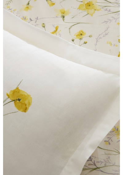 Karaca Home Rosella %100 Pamuk Çift Kişilik Nevresim Takımı Sarı
