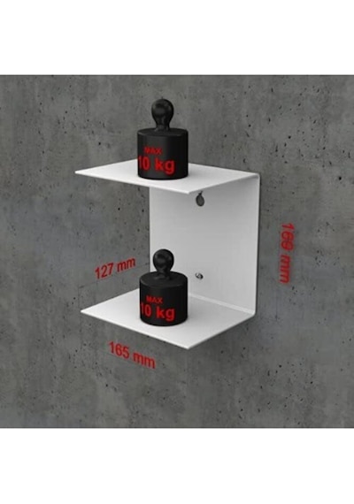 3 Adet Metal Kitap Tutacağı, Metal Duvar Rafı, Duvar Organizatörü
