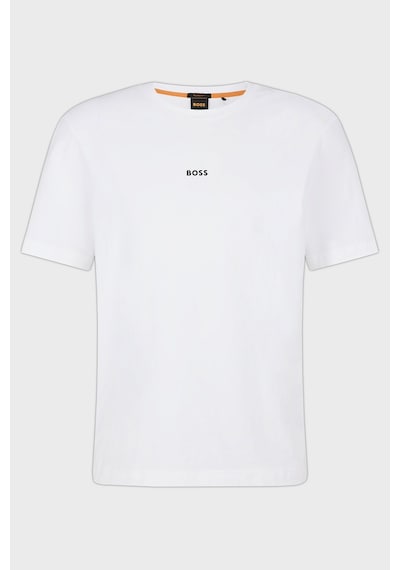 Boss Pamuklu Relaxed Fit Bisiklet Yaka T Shirt Erkek T Shirt 50473278 100 Beyaz