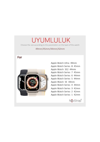 Apple Watch Series 5 44mm Ile Uyumlu Kordon Alpine Loop Tasarım Kordon Kayış