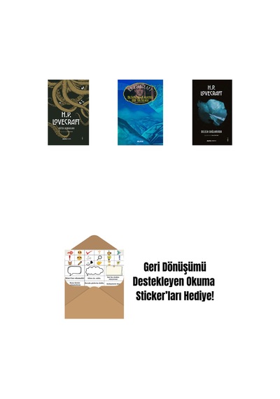 H.p. Lovecraft - Bütün Romanları Ciltli + Bilinmeyen Kadath'a Düş Yolculuğu + Delilik Dağlarında + Okuma Sticker'ları