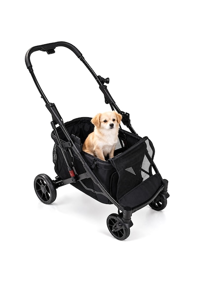 Justie Pet 2'si 1 Arada Bebek Arabası Ve Kedi & Köpek Arabası Siyah 92x56x102 Cm