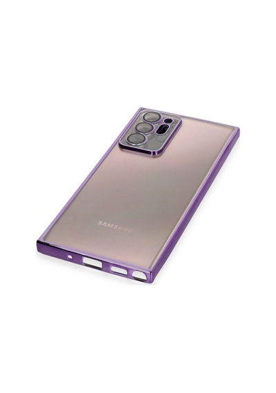 Samsung Galaxy Note 20 Ultra Uyumlu Kılıf Lensli Silikon - Mor